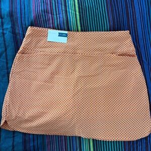 Lady Hagen Vibrant Orange Diamond Skort NWT